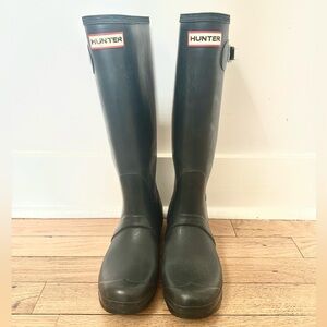 Hunter Navy Tall Rain Boots